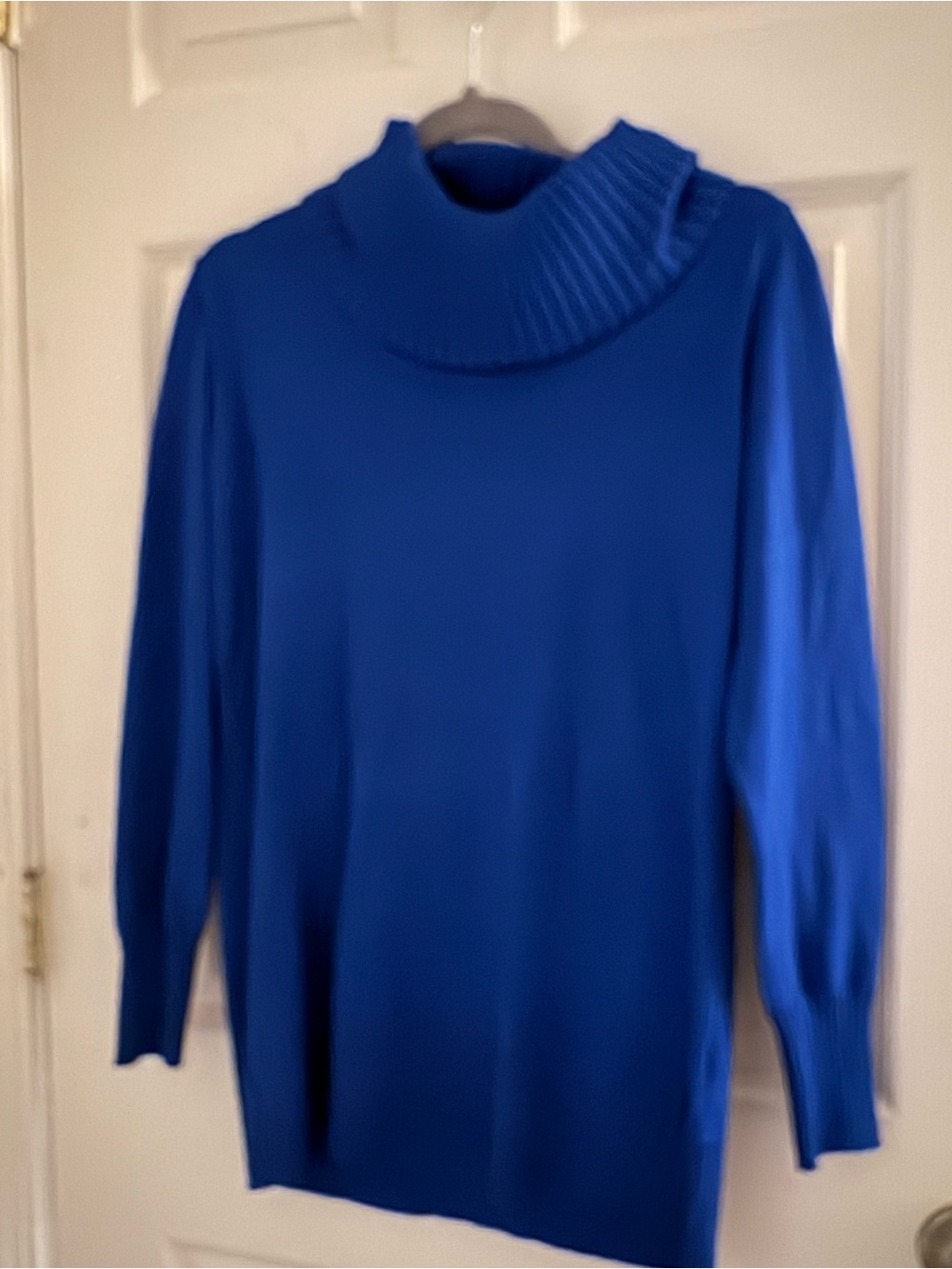 Cable & Gauge Royal Blue Cowl Neck Sweater